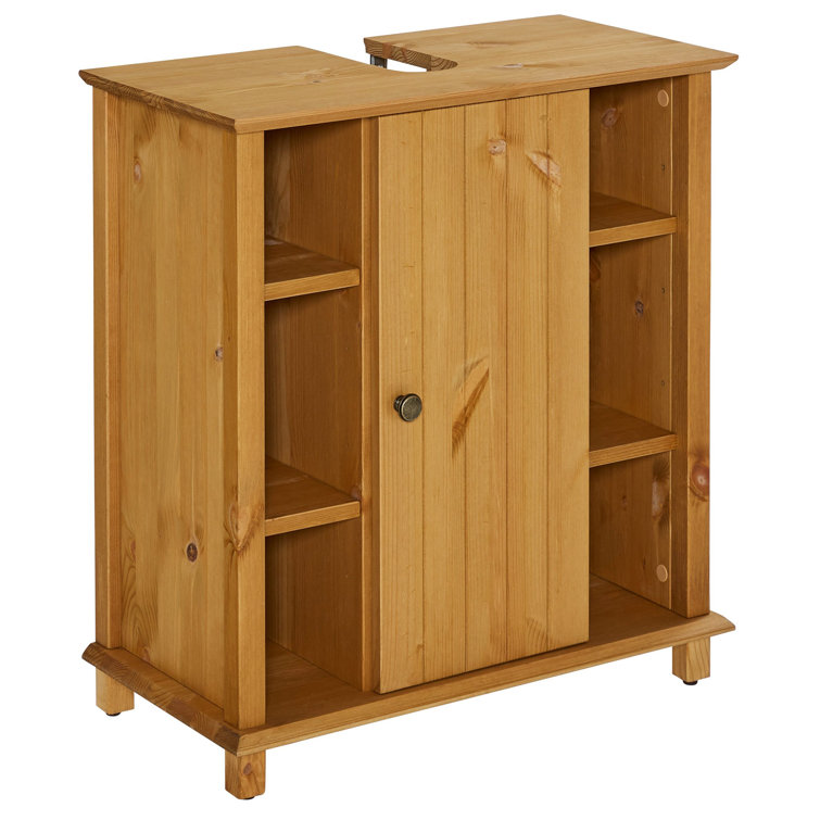 Marlow Home Co. Raab Solid Wood Freestanding Bathroom Cabinet | Wayfair ...